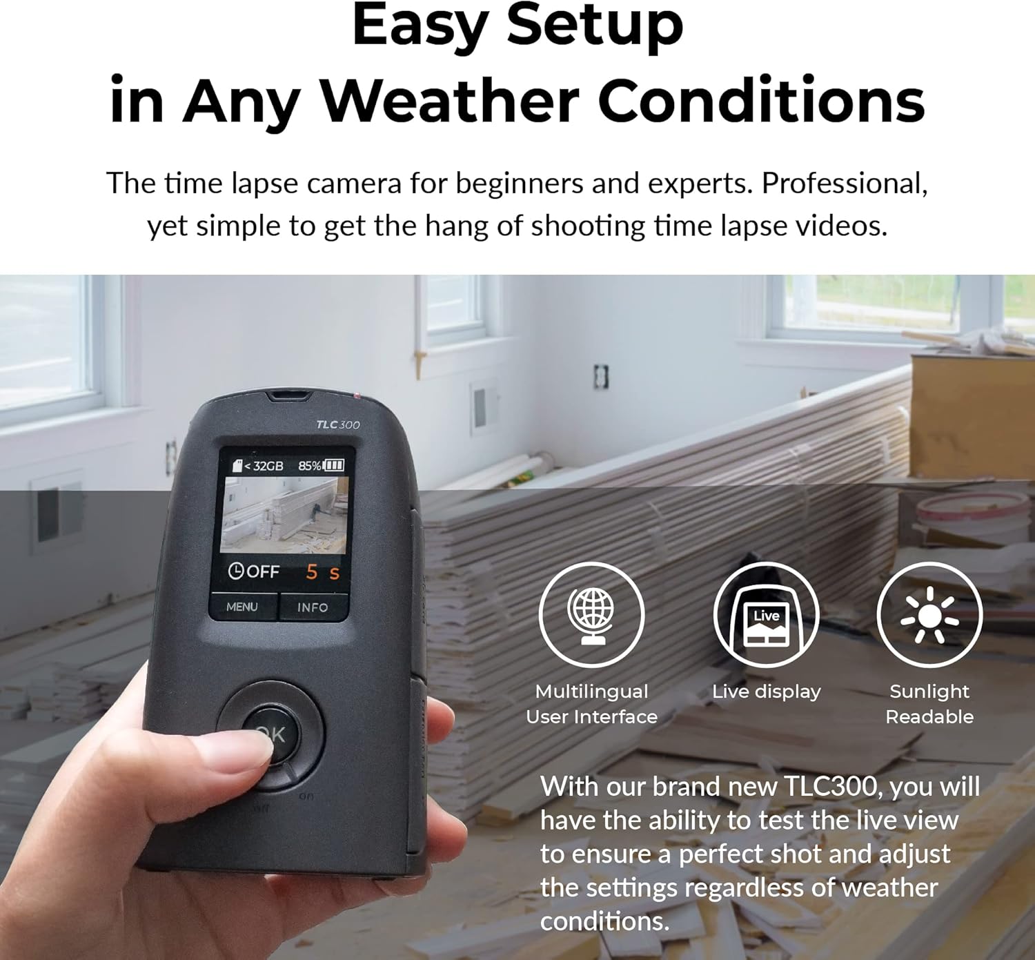 Brinno TLC300 Time Lapse Camera Bundle 1080P HDR 1-Pack