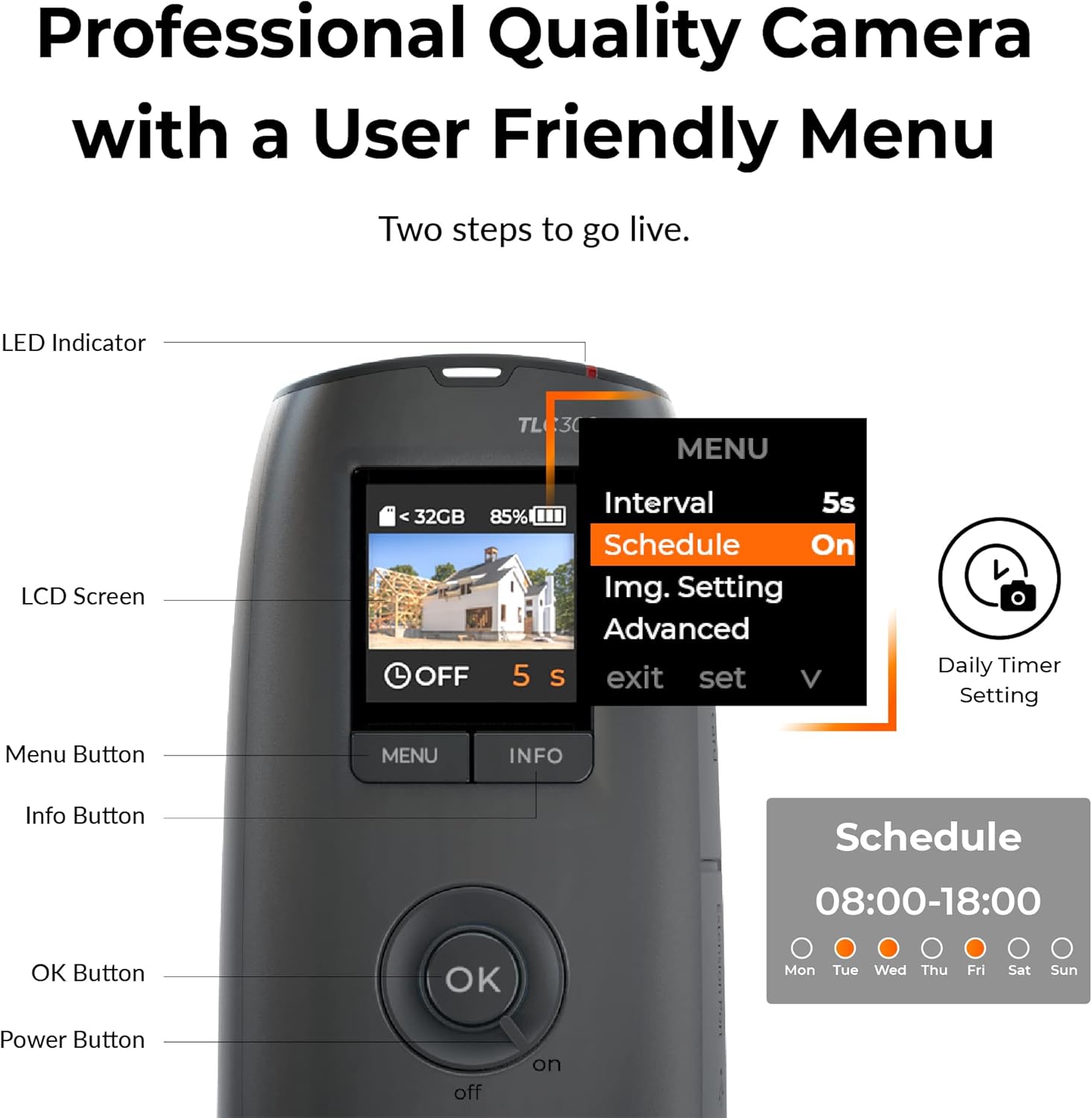 Brinno TLC300 Time Lapse Camera Bundle 1080P HDR 1-Pack